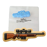 Hunting Rifle with Scope Cookie Cutter | Stamp | Stencil - SHARP EDGES - FAST Shipping - Choose Your Own Size! #1 Cookie Cutter Lady LITTLE - 3 Inches (7.62cm) **BUNDLE** Cutter + Stamp + Stencil 