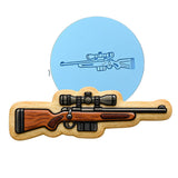 Hunting Rifle with Scope Cookie Cutter | Stamp | Stencil - SHARP EDGES - FAST Shipping - Choose Your Own Size! #1 Cookie Cutter Lady LITTLE - 3 Inches (7.62cm) Debosser ONLY 