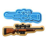 Hunting Rifle with Scope Cookie Cutter | Stamp | Stencil - SHARP EDGES - FAST Shipping - Choose Your Own Size! #1 Cookie Cutter Lady LITTLE - 3 Inches (7.62cm) **BUNDLE** Cutter + Stamp 