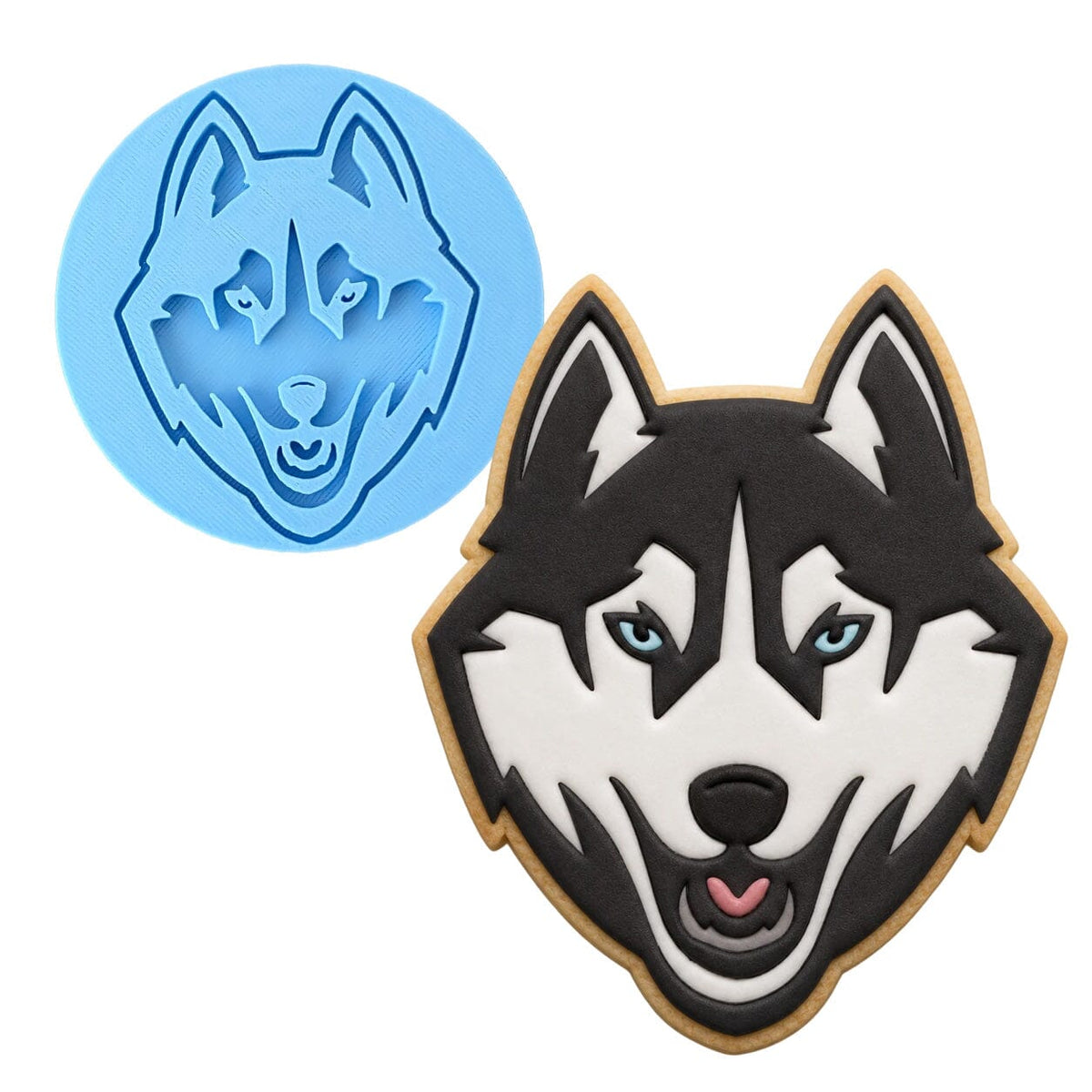 Husky Wolf Cookie Cutter | Stamp | Stencil #1 Animals & Dinosaurs Cookie Cutter Lady MINI - 2 Inches (5cm) Debosser ONLY 