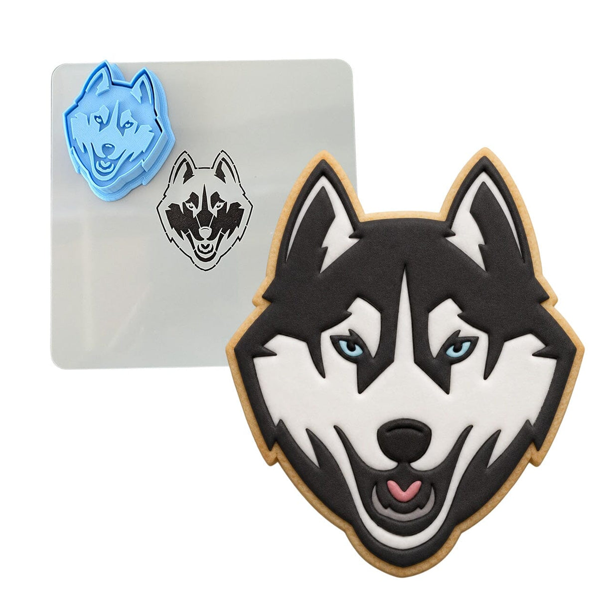 Husky Wolf Cookie Cutter | Stamp | Stencil #1 Animals & Dinosaurs Cookie Cutter Lady 