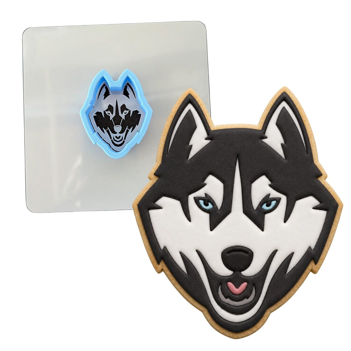 Husky Wolf Cookie Cutter | Stamp | Stencil #1 Animals & Dinosaurs Cookie Cutter Lady MINI - 2 Inches (5cm) **BUNDLE** Cutter + Stencil 