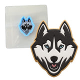 Husky Wolf Cookie Cutter | Stamp | Stencil #1 Animals & Dinosaurs Cookie Cutter Lady MINI - 2 Inches (5cm) **BUNDLE** Cutter + Stencil 