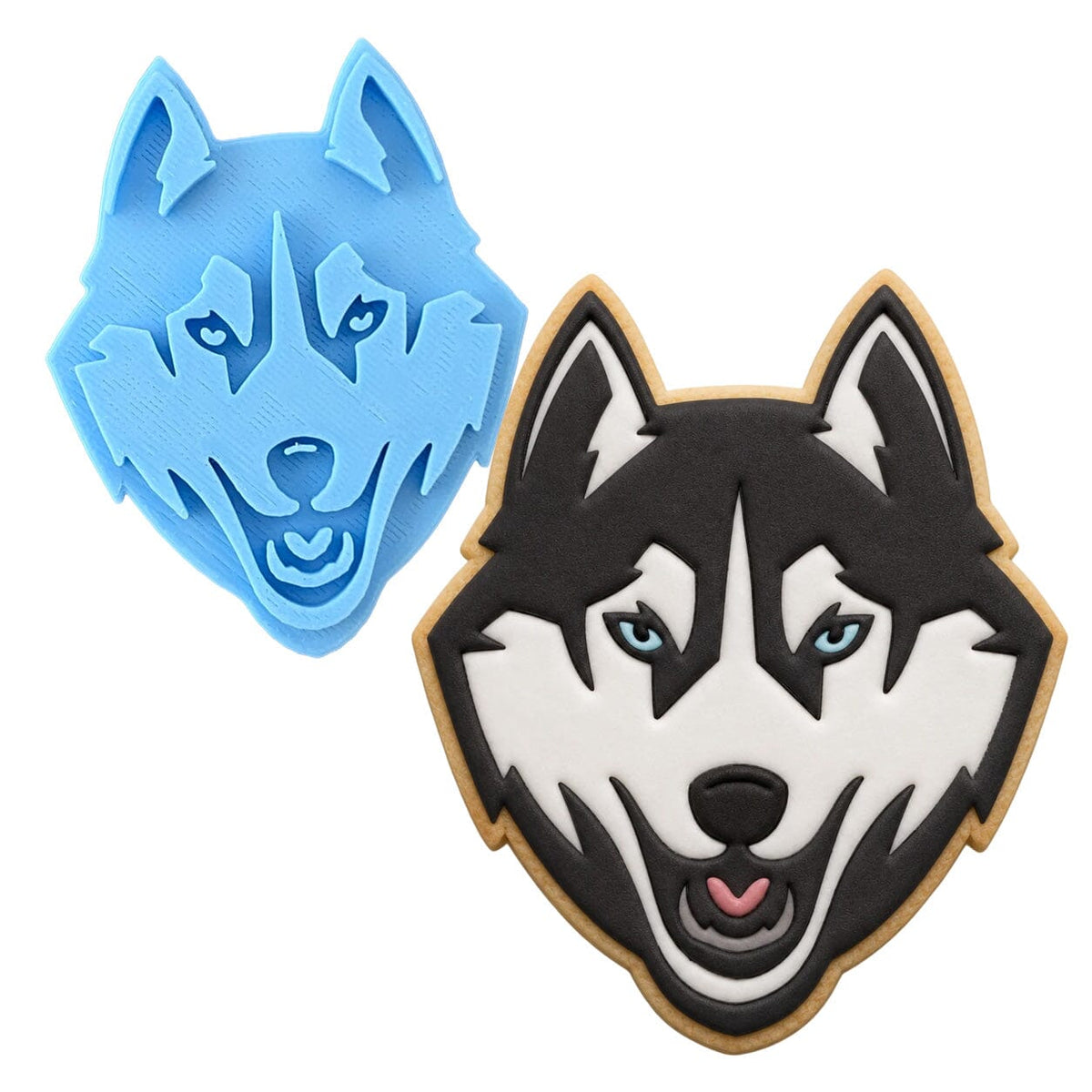 Husky Wolf Cookie Cutter | Stamp | Stencil #1 Animals & Dinosaurs Cookie Cutter Lady MINI - 2 Inches (5cm) Stamp ONLY 