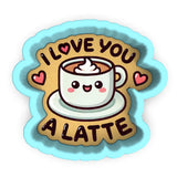 i love you a latte sticker