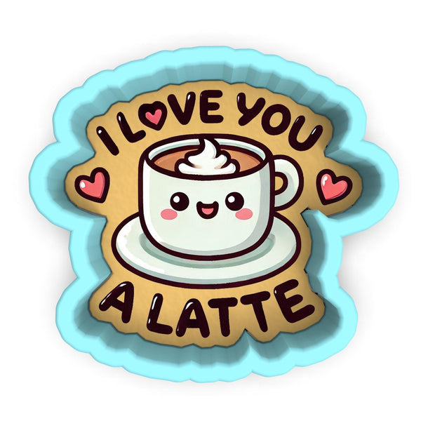 i love you a latte sticker