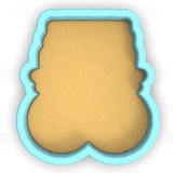 a cookie cutter with a cookie in the shape of a cookie