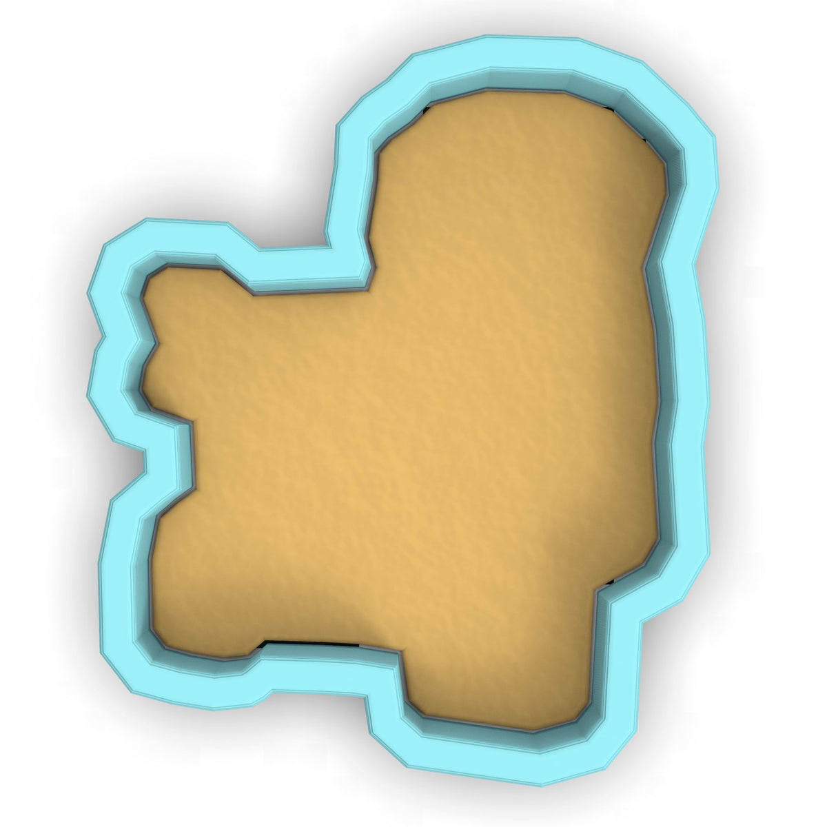 a cookie shaped like the shape of a dog