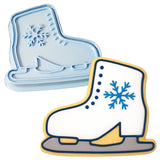 Ice Skate Cookie Cutter Stamp & Outline #1 Xmas / Winter / NYE Cookie Cutter Lady 