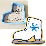 Ice Skate Cookie Cutter Stamp & Outline #1 Xmas / Winter / NYE Cookie Cutter Lady 