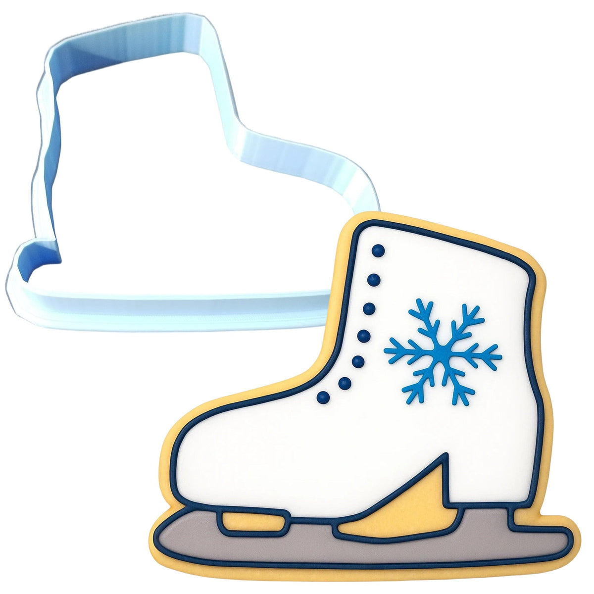 Ice Skate Cookie Cutter Stamp & Outline #1 Xmas / Winter / NYE Cookie Cutter Lady 