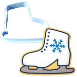 Ice Skate Cookie Cutter Stamp & Outline #1 Xmas / Winter / NYE Cookie Cutter Lady 