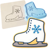 Ice Skate Cookie Cutter Stamp & Outline #1 Xmas / Winter / NYE Cookie Cutter Lady 