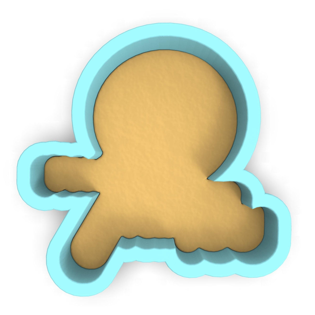 a cookie shaped like an amp symbol on a white background