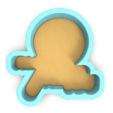 a cookie shaped like an amp symbol on a white background