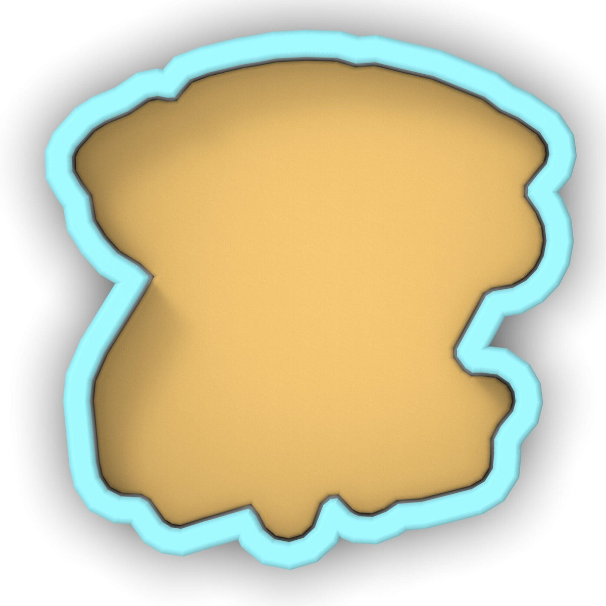a cookie shaped like the shape of a face