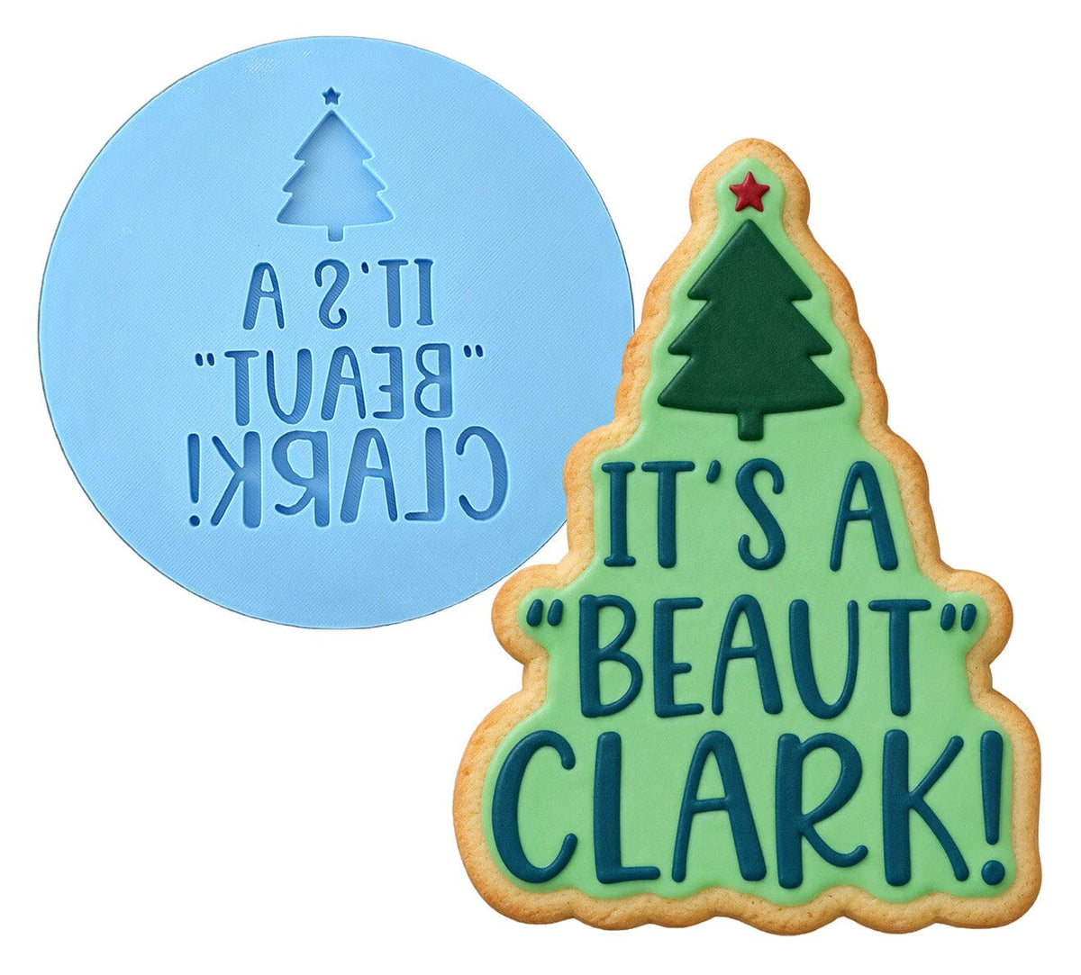 It's a Beaut Clark Cookie Cutter | Stamp | Stencil #1 Xmas / Winter / NYE Cookie Cutter Lady MINI - 2 Inches (5cm) Debosser ONLY 