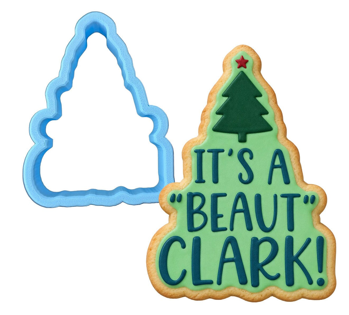 It's a Beaut Clark Cookie Cutter | Stamp | Stencil #1 Xmas / Winter / NYE Cookie Cutter Lady MINI - 2 Inches (5cm) Cookie Cutter ONLY (Outline) 