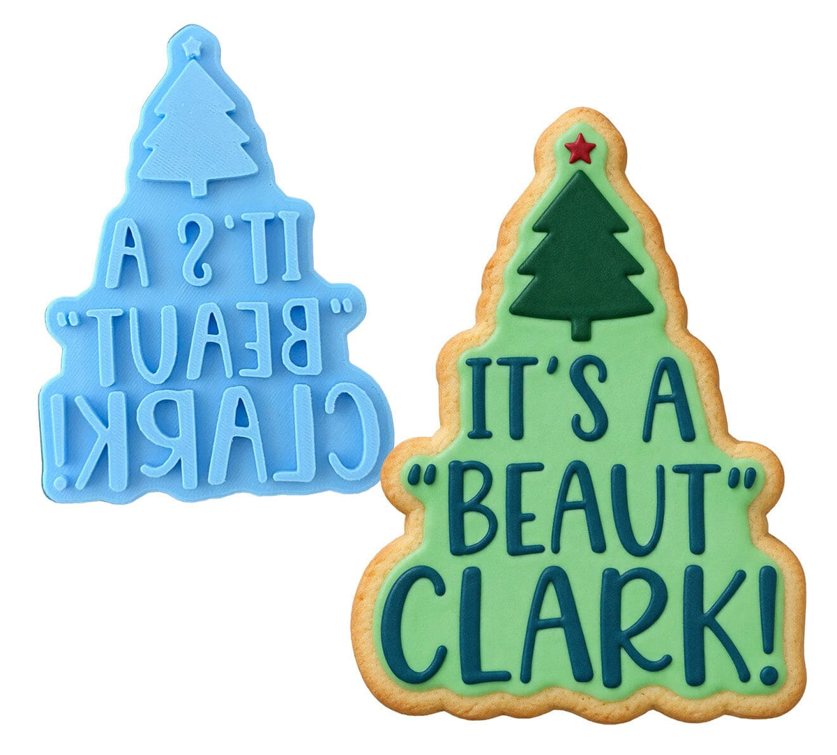 It's a Beaut Clark Cookie Cutter | Stamp | Stencil #1 Xmas / Winter / NYE Cookie Cutter Lady MINI - 2 Inches (5cm) Stamp ONLY 