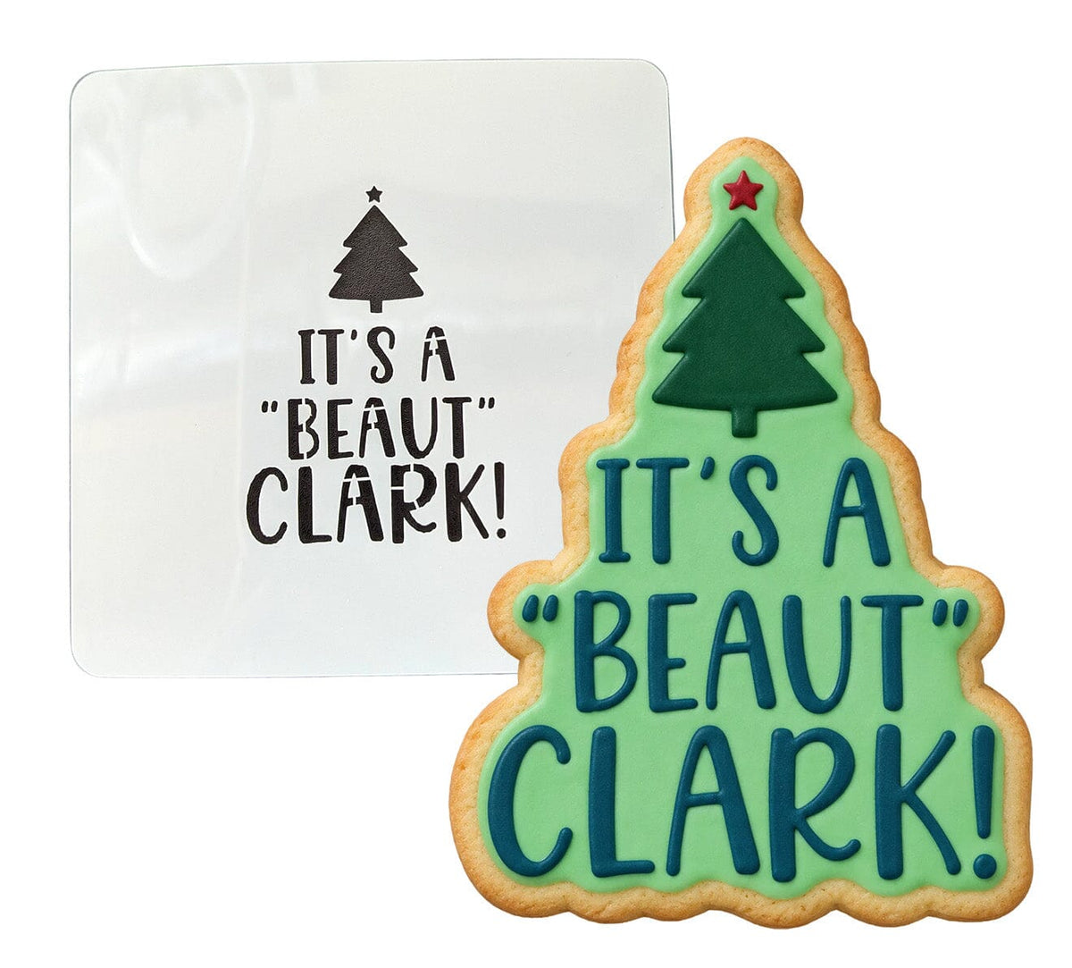 It's a Beaut Clark Cookie Cutter | Stamp | Stencil #1 Xmas / Winter / NYE Cookie Cutter Lady MINI - 2 Inches (5cm) Stencil ONLY 