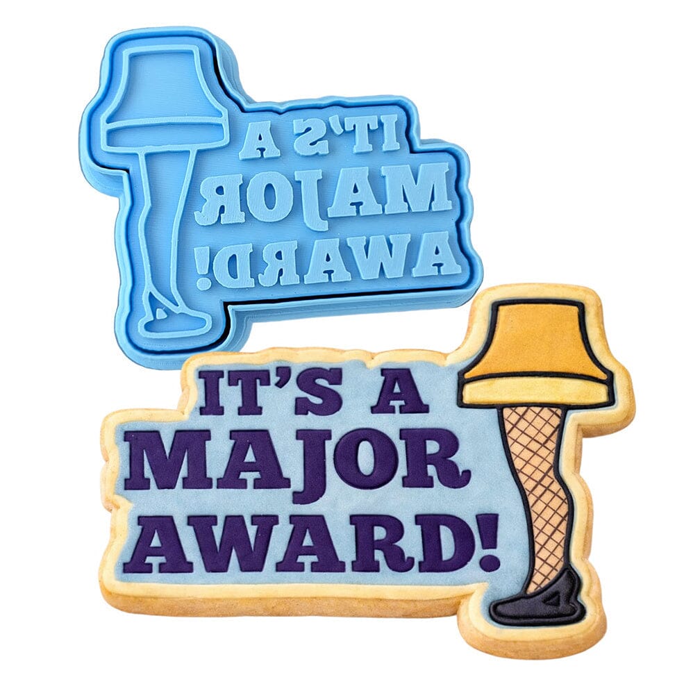 It's a Major Award Cookie Cutter | Stamp | Stencil #1 Xmas / Winter / NYE Cookie Cutter Lady MINI - 2 Inches (5cm) **BUNDLE** Cutter + Stamp 