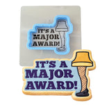 It's a Major Award Cookie Cutter | Stamp | Stencil #1 Xmas / Winter / NYE Cookie Cutter Lady MINI - 2 Inches (5cm) **BUNDLE** Cutter + Stencil 