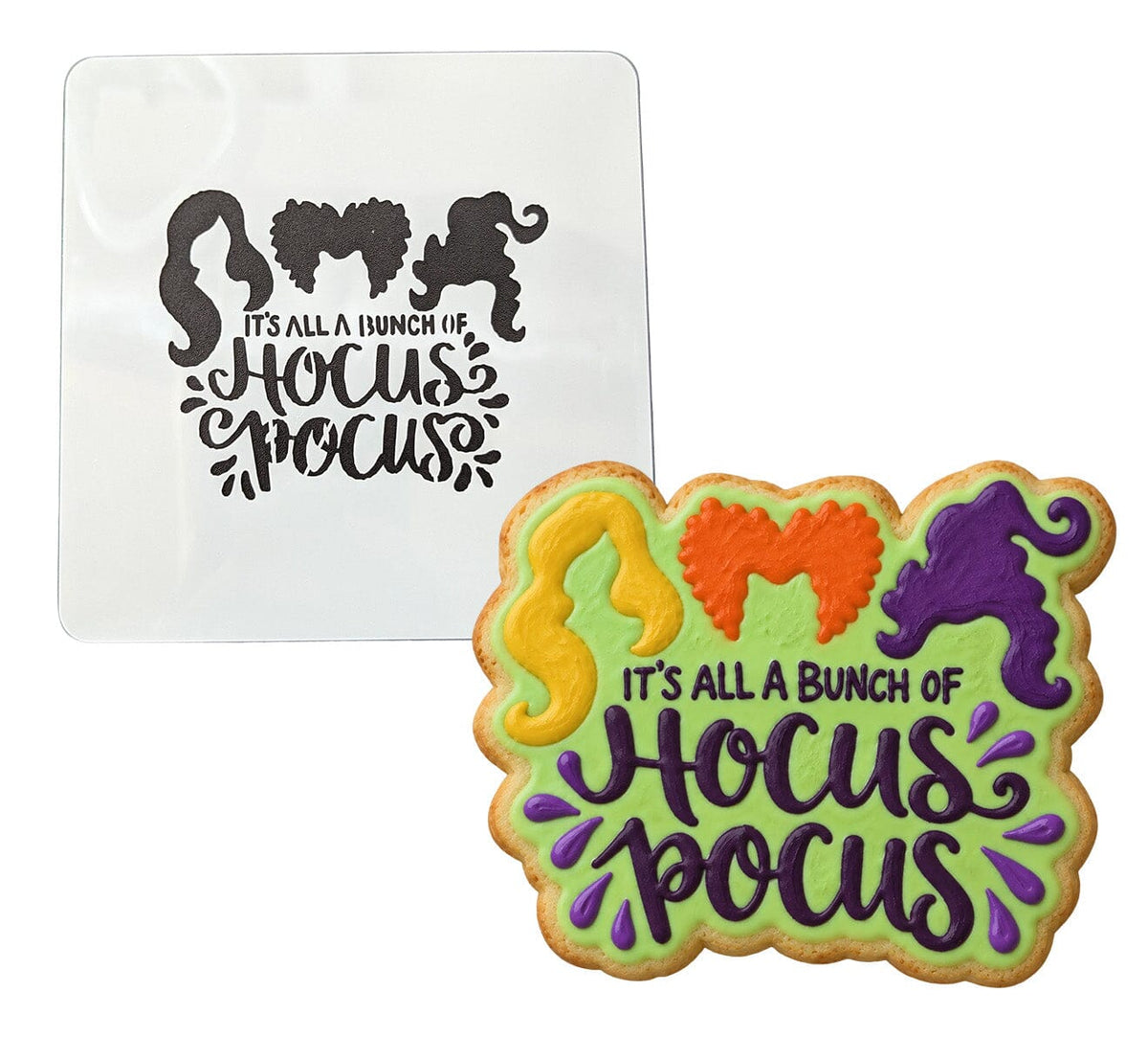 It's All Just a Bunch of Witch Sisters Cookie Cutter | Stamp | Stencil #1 Halloween / Fall Cookie Cutter Lady MINI - 2 Inches (5cm) Stencil ONLY 