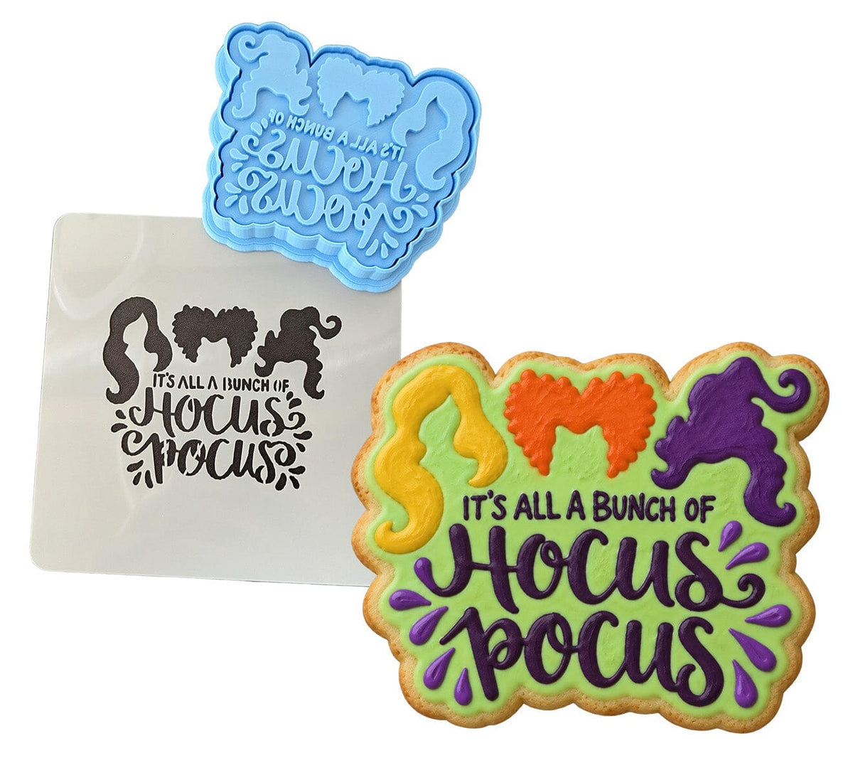 It's All Just a Bunch of Witch Sisters Cookie Cutter | Stamp | Stencil #1 Halloween / Fall Cookie Cutter Lady 