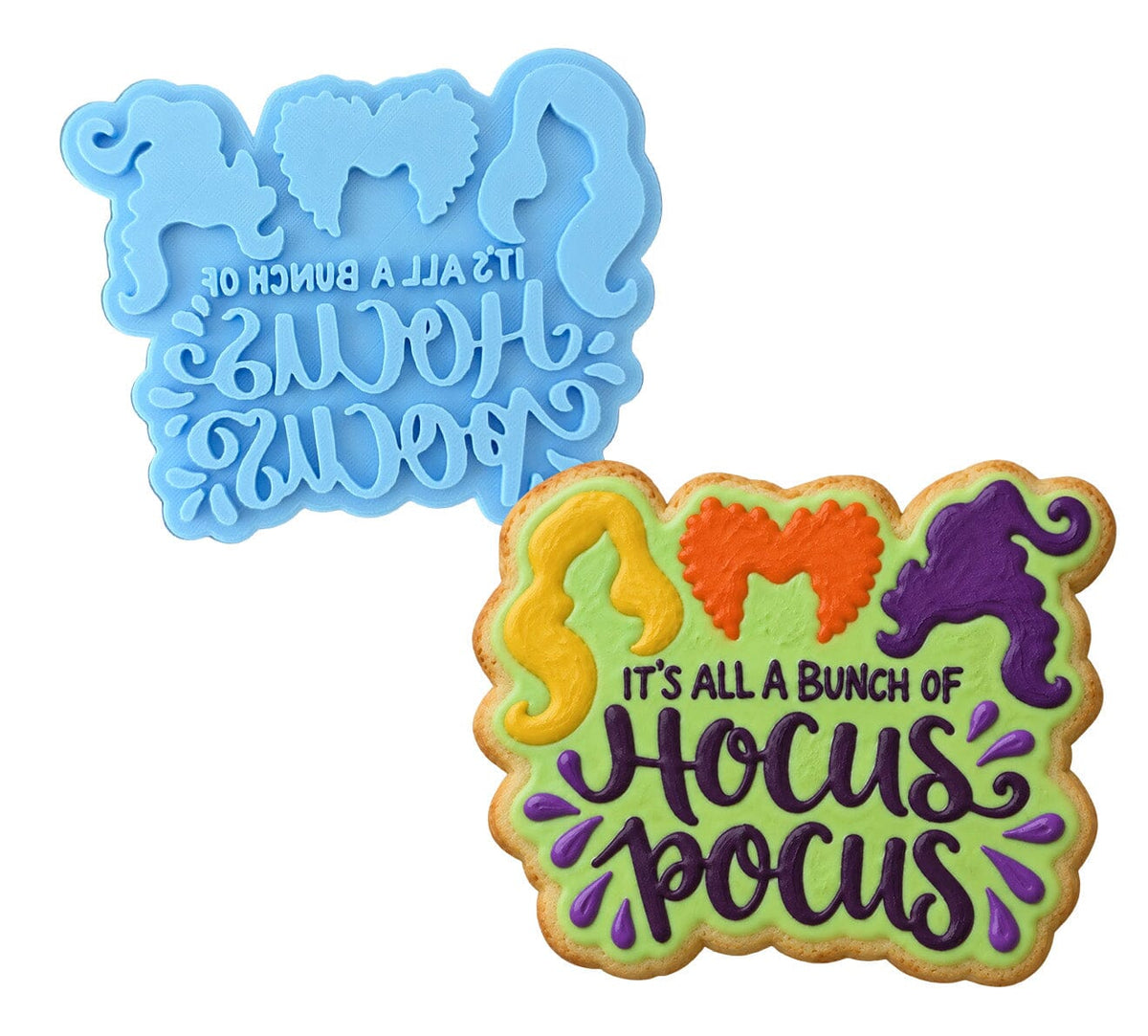 It's All Just a Bunch of Witch Sisters Cookie Cutter | Stamp | Stencil #1 Halloween / Fall Cookie Cutter Lady MINI - 2 Inches (5cm) Stamp ONLY 