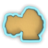 a cookie shaped like a map of africa