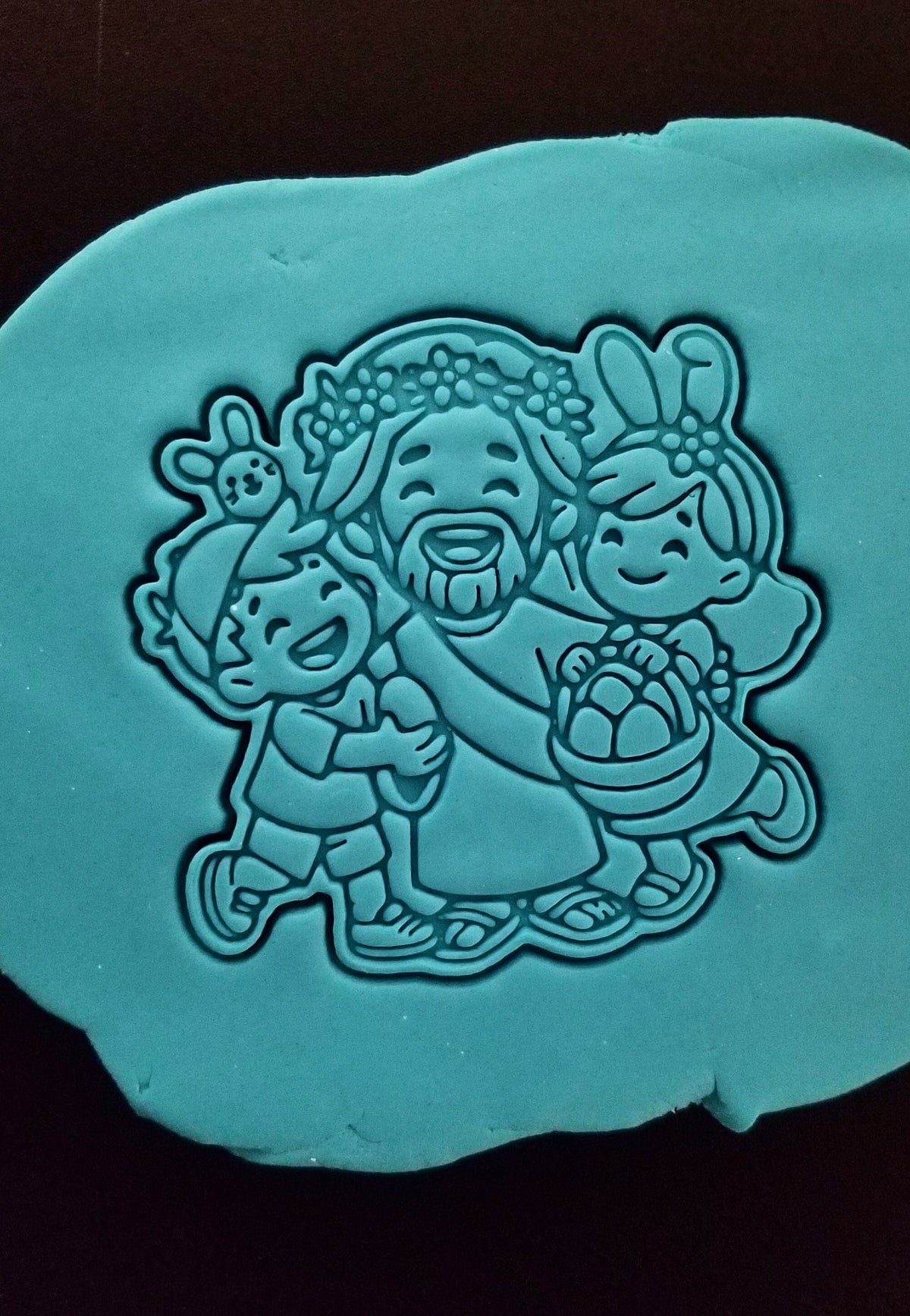 Jesus Easter Children Cookie Cutter | Stamp | Stencil - SHARP EDGES - FAST Shipping - Choose Your Own Size! #1 Cookie Cutter Lady 
