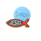 Jesus Fish Cookie Cutter | Stamp | Stencil #1 Easter / Spring / Flower Cookie Cutter Lady MINI - 2 Inches (5cm) Debosser ONLY 