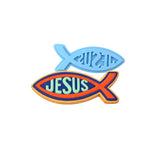 Jesus Fish Cookie Cutter | Stamp | Stencil #1 Easter / Spring / Flower Cookie Cutter Lady MINI - 2 Inches (5cm) Stamp ONLY 