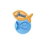 Jesus Fish Ichthys 1 Cookie Cutter | Stamp | Stencil - SHARP EDGES - FAST Shipping - Choose Your Own Size! #1 Cookie Cutter Lady LITTLE - 3 Inches (7.62cm) **BUNDLE** Cutter + Debosser 