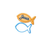Jesus Fish Ichthys 1 Cookie Cutter | Stamp | Stencil - SHARP EDGES - FAST Shipping - Choose Your Own Size! #1 Cookie Cutter Lady LITTLE - 3 Inches (7.62cm) Cookie Cutter ONLY (Outline) 