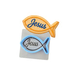 Jesus Fish Ichthys 1 Cookie Cutter | Stamp | Stencil - SHARP EDGES - FAST Shipping - Choose Your Own Size! #1 Cookie Cutter Lady LITTLE - 3 Inches (7.62cm) **BUNDLE** Cutter + Stencil 