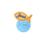 Jesus Fish Ichthys 1 Cookie Cutter | Stamp | Stencil - SHARP EDGES - FAST Shipping - Choose Your Own Size! #1 Cookie Cutter Lady LITTLE - 3 Inches (7.62cm) Debosser ONLY 