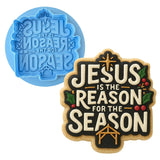 Jesus is the Reason for the Season Cookie Cutter | Stamp | Stencil - SHARP EDGES - FAST Shipping - Choose Your Own Size! #1 Cookie Cutter Lady LITTLE - 3 Inches (7.62cm) **BUNDLE** Cutter + Debosser 