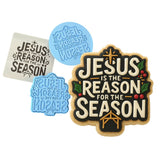Jesus is the Reason for the Season Cookie Cutter | Stamp | Stencil - SHARP EDGES - FAST Shipping - Choose Your Own Size! #1 Cookie Cutter Lady LITTLE - 3 Inches (7.62cm) **FULL SET BUNDLE** Cutter + Stamp + Stencil + Debosser **BEST DEAL** 