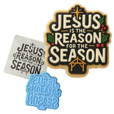 Jesus is the Reason for the Season Cookie Cutter | Stamp | Stencil - SHARP EDGES - FAST Shipping - Choose Your Own Size! #1 Cookie Cutter Lady LITTLE - 3 Inches (7.62cm) **BUNDLE** Cutter + Stamp + Stencil 