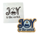 Joy the the World Cookie Cutter | Stamp | Stencil #1 Xmas / Winter / NYE Cookie Cutter Lady MINI - 2 Inches (5cm) Stencil ONLY 