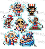 July 4th Presidents Party Cookie Cutter Set | Stamp | Stencil | Debosser St Pats / July 4th Cookie Cutter Lady 