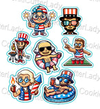 July 4th Presidents Party Cookie Cutter Set | Stamp | Stencil | Debosser St Pats / July 4th Cookie Cutter Lady All 7 Designs Cutter Only 