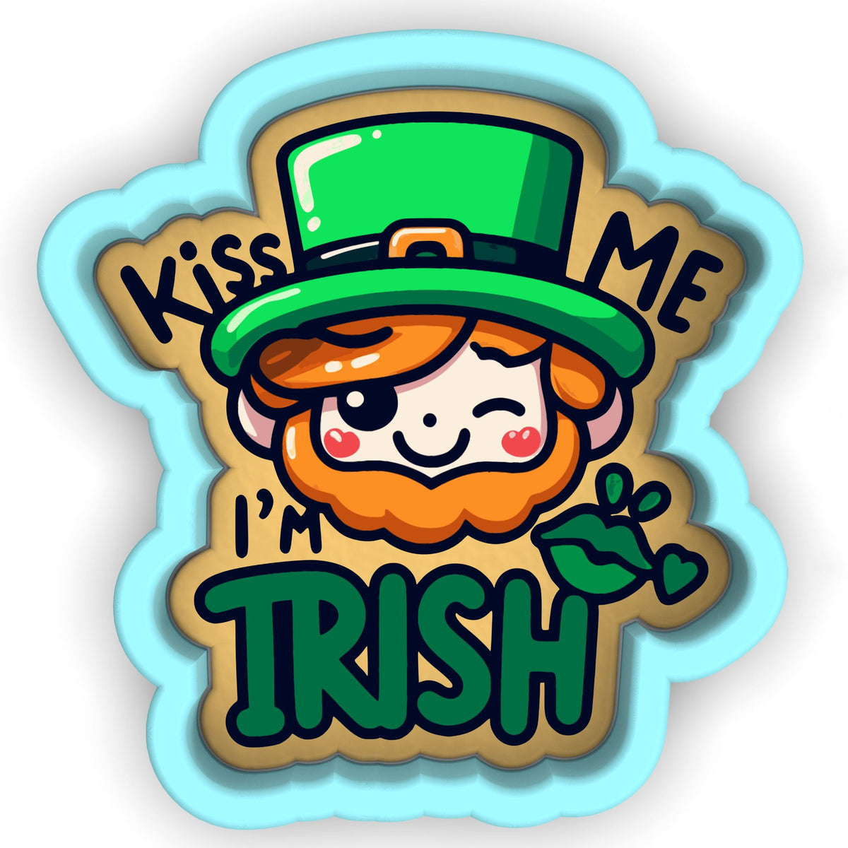 a st patrick's day sticker with a lepreti saint patrick '