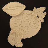 Kiss Me Valentine Heart Cookie Cutter | Stamp | Stencil Wedding / Baby / V Day Cookie Cutter Lady 