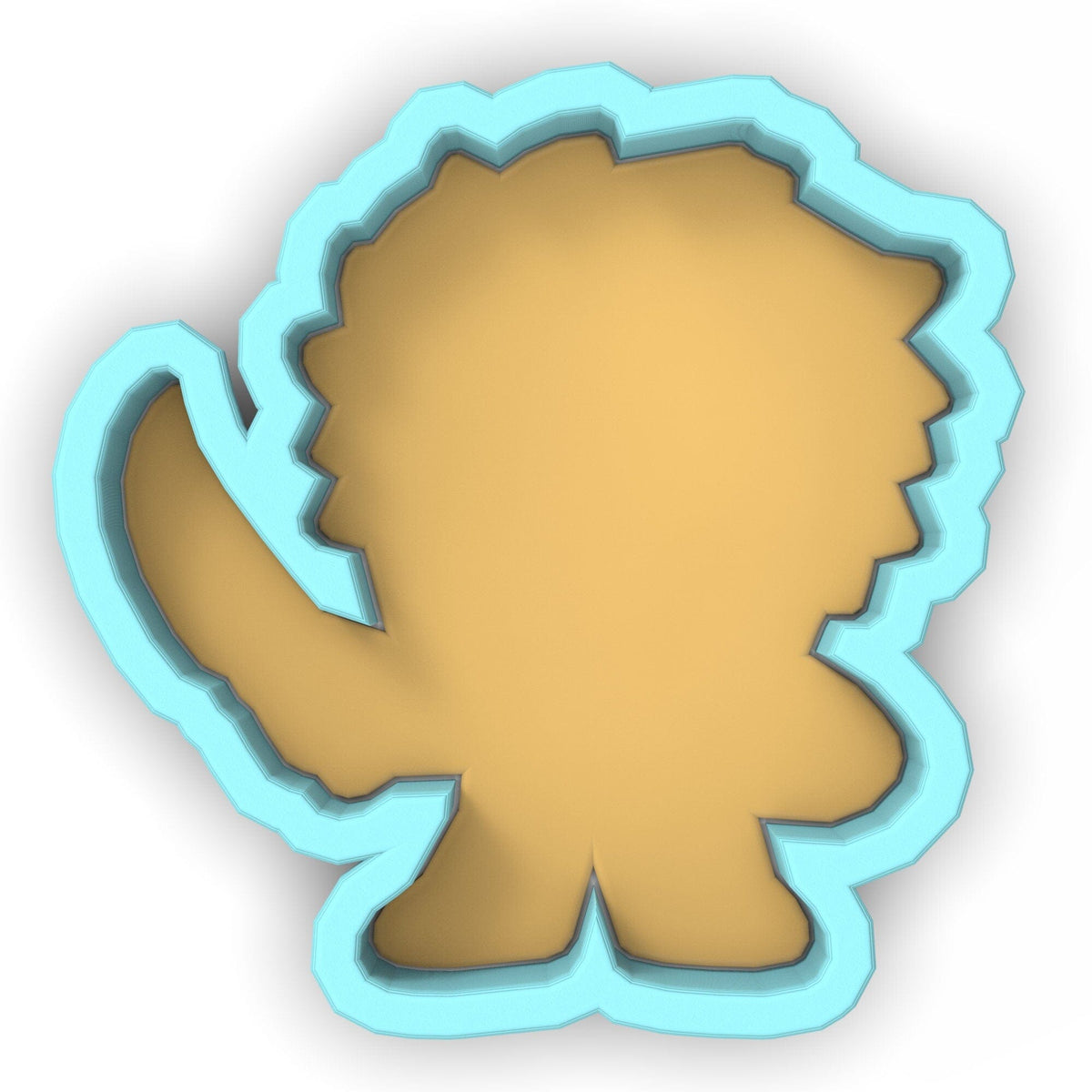 a cookie cutter shaped like a cartoon character