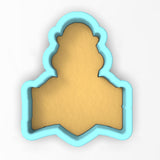 a cookie cutter shaped like a man's head