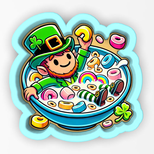 Leprechaun Cereal Splash 1 Cookie Cutter | Stamp | Stencil - SHARP EDGES - FAST Shipping - Choose Your Own Size! #1