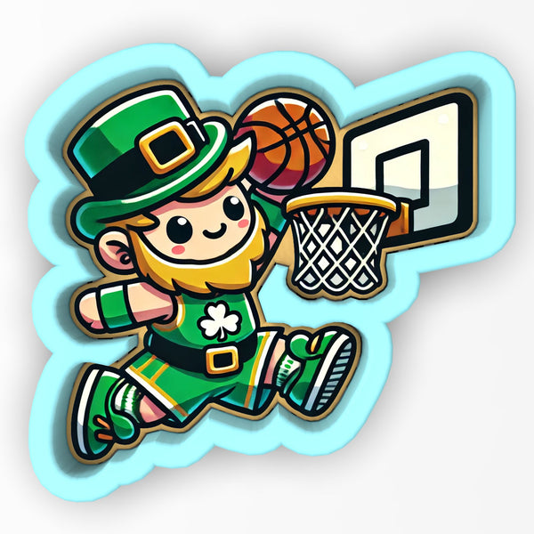 Leprechaun Cute Dunking 1 Cookie Cutter | Stamp | Stencil - SHARP EDGES - FAST Shipping - Choose Your Own Size! #1