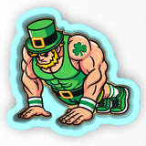 Leprechaun Doing Pushups 1 Cookie Cutter | Stamp | Stencil - SHARP EDGES - FAST Shipping - Choose Your Own Size! #1